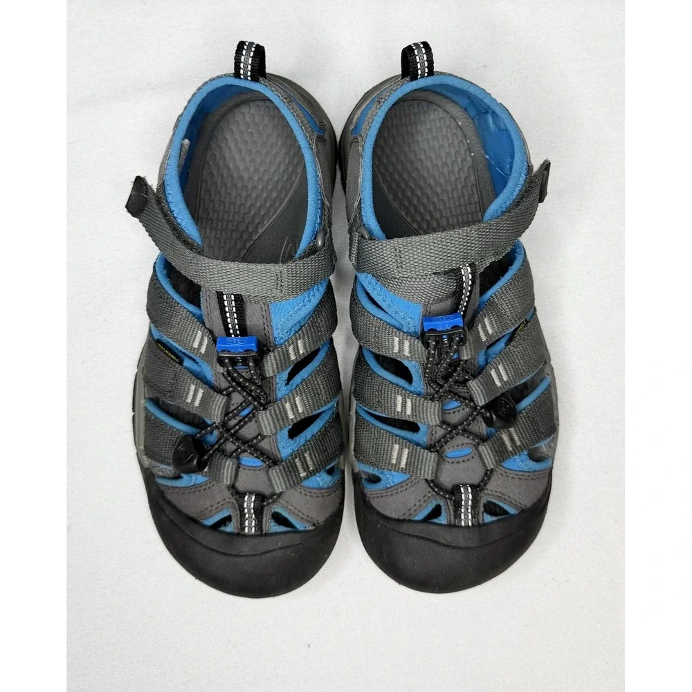 Keen Newport H2 Sandals Kids 4 Gray Blue Closed Toe Fisherman Water Hiking